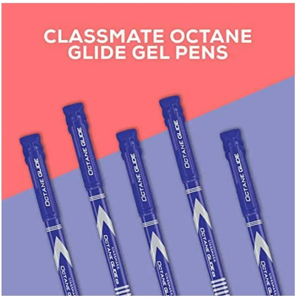 Classmate Octane Glide Gel- Blue Pen, Pack of 10 pens